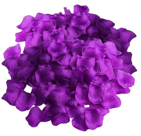 2000 Pièces De Pétales De Fleurs Artificielles Violet Foncé, Pétales Non Tissés, Accessoires Décoratifs, Adaptés Aux Mariages, Restaurants Et Célébrations