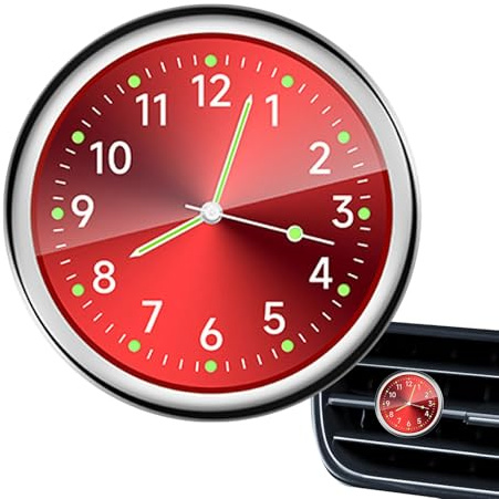 Auto- Und Motorraduhr, Leuchtende Auto-Armaturenbrett-Auslassöffnung, Kombinierte Zeituhr, Quarz-Analoguhr, Durchmesser 4 Cm, Elektronische Quarzuhr, Quarz-Auto-Ersatzuhr, Leuchtende Kleine Analoguhr