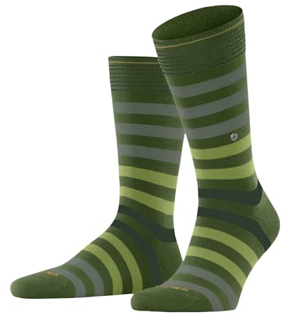 Burlington Herren Socken Blackpool M So Baumwolle gemustert 1 Paar, Grün Fir Green 7656, 40-46