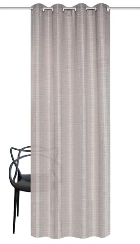 HOME WOHNIDEEN Ösenschal Giuseppe, 245x140 cm, halbtransparent, Natur Gewebe, Farbe:braun, Größe:245 x 140 cm, Anzahl:1x