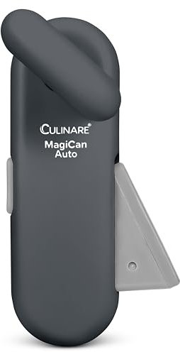 Culinare MagiCan Auto Tin Opener, Grey, Plastic/Stainless Steel, One Hand Operated Manual Can Opener with Clamp