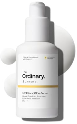 The Ordinary UV Filters SPF 45 Serum Sunscreen for Face, Lightweight Hydrating Broad-Spectrum Sunscreen, UVA/UVB Protection, Travel Size, Non-Comedogenic, No White Cast, 2 Fl Oz