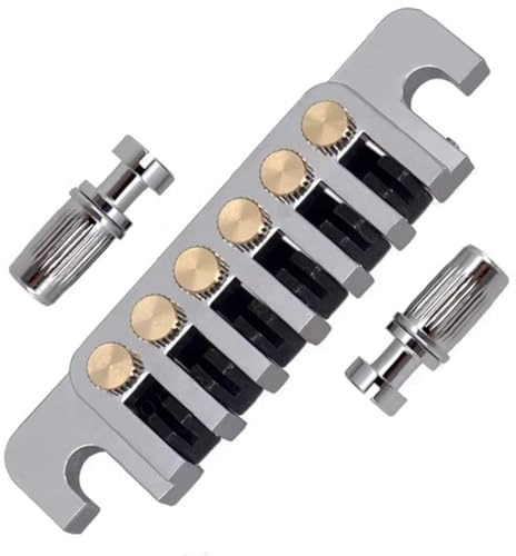 Asyduey LP Electric Guitar -6 Bridge Frame Stop Rod 70S Bridge Tailpiece Tailpiece String Code LP//ES/Easy Install Silver