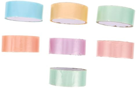 Ipetboom 7Roll Ruban Adhésif Large Coloré Ruban Masquage Arc-ciel Résistant et Étanche pour Emballage Bricolage Arts et Travaux Manuels Scolaires