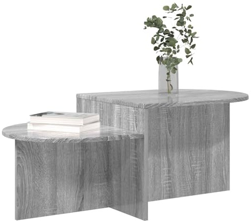 vidaXL Couchtisch Graues Sonoma 100 x 50 x 40 cm Holzwerkstoff, Wohnzimmer, moderner Couchtisch, minimalistisches Design, stylisches Zentrum für Deko und praktische Nutzung