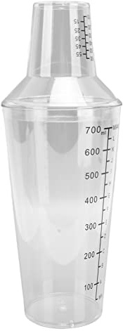 BTOSEP Juego de coctelera con diseño transparente para una mezcla precisa y prevención de derrames para bares y restaurantes (700 ml)