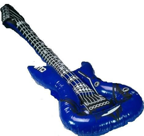 Unbekannt 3 Stück Aufblasbare Gitarre Luftgitarre - Neon Bunt Sortiert ca 90 cm