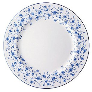 Arzberg Form 1382 Plato, Plato Plano, Plato de Porcelana, Flores Azules, Porcelana, 26 cm, 41382-607671-10026
