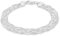 Tuscany Silver Damen-Armband Patterned And Polished Six Strand Plaited Herringbone 925 Silber 19.0 cm - 8.29.6672