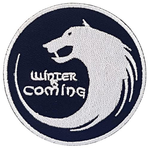 Winter is Coming Game of Thrones House Stark Wolf Iron Sew On Embroidered Patch
