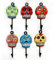 Gall&Zick Wandhaken Haken bunt Set Motiv Keramik Handtuchhaken handbemalt (Totenkopf Set/4)