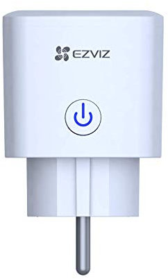 EZVIZ T30 WLAN Smart Plug mit Fernbedienung, Mini Size Smart Plug ohne Hub, funktioniert mit Mobilgeräten, kompatibel mit Alexa, Amazon Echo und Google Home, T30-B, weiß