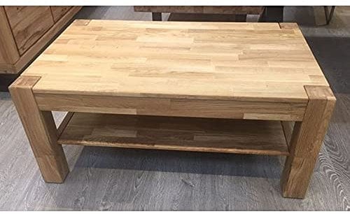 Couchtisch mit Ablage 65x105x46cm Eiche massiv NEU/OVP 2258