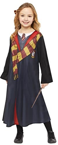 amscan - Costume enfant Hermione, Poudlard, Harry Potter, Gryffondor, Mage, Sorcier, Carnaval, Noir, 128