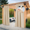 PONY DANCE Cortinas Opacas para Pergolas de Jardin Cortina de Exterior Impermeable con Protección UV con Trabillas para Porche y Terraza, 2 Piezas, 132x274 cm, Beige Oscuro
