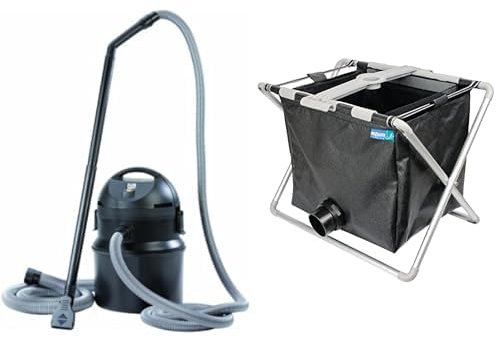 Pontec Aspirateur de Bassin Pondomatic 3 Hozelock Panier d’aspirateur pour Bassin, Argent/Noir, 40 x 25 x 15 cm