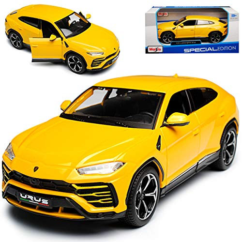 Lamborgihini Urus SUV Gelb Ab 2017 1/24 Modell Auto mit individiuellem Wunschkennzeichen