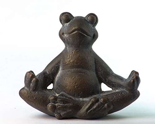 Schneemann-Versand Frosch Karl Figur Deko Stein Optik Gartenzwerg Skulptur 19cm