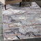 Carpeto Rugs Abstraktes Vintage Designer Teppich - Kurzflor - Weich Teppich für Wohnzimmer, Schlafzimmer, Esszimmer - ÖKO-TEX Wohnzimmerteppich Marmor Optik - Teppiche - Grau Beige - 200 x 200 cm