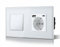 BSEED Interruptor Normal y Enchufe USB C,Basculante Con Pilotitos LED,Marco de Cristal,Fácil Instalación,Fáciles de Limpiar,1 Gang 1 Vía Con Enchufe USB/Tipo C,157mm Blanco
