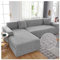 WULTNICEW Sofa Überzug Sofaschoner Sofabezug 2 Sitzer, Sofa Bezug Stretch Sofa Cover Überwurf Universal Couch überzug, Ecksofa für L Form Erfordert Zwei Couchbezug(2SITZER, Hellgrau)