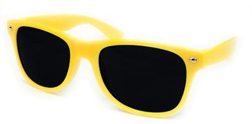 WS UK Adults Classic Sunglasses with UV400 Protection - Unisex (Yellow)