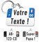 ThomiCraft - Porte-clef Personnalisable Plaque d'Immatriculation de Moto - Fabriqué en France en BioPlastique Écologique Imprimé en 3D - Porte-Clés Personnalisé - Idée Cadeau - Bleu, Noir, Carbone