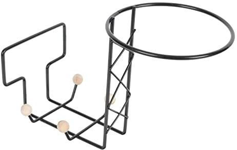 OKUMEYR 1pc Helmet Rack Motor Cycle Helmets Helmet Holder Helmet Storage Hook Wall Hanger Hooks Motorcycle Helmet Mounted Shelves for Storage Multi Purpose Hanger Racks Black Wrought Iron