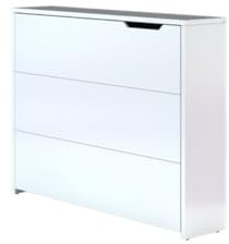 Friderik Work Concept CW-01 Kleiner ausziehbarer, klappbarer Schreibtisch, 115x93x27 cm (Weiß, Links)