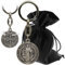 Lunexus Benediktus Schlüsselanhänger Silber - gesegnet - St. Benedikt Medaille 8 cm mit Prägung - Schutzsymbol für Auto & Zuhause - Geschenk mit Samtbeutel - Katholische Weihe bestätigt