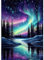 NEWENMO 5D Aurora Nachtszene Diamond Painting Full Drill,Diamant Painting Bilder Erwachsene 30x40cm,Diamant Malerei Erwachsene Set,Diamond-Painting Set,für Schlafzimmer,House Wall,Büro Dekoration