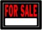 Hillman 840131 Panneau à vendre avec espace pour remplir en aluminium Noir et rouge 10 x 14 cm