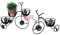 MILLE Porte-pots « vélo » en fer forgé