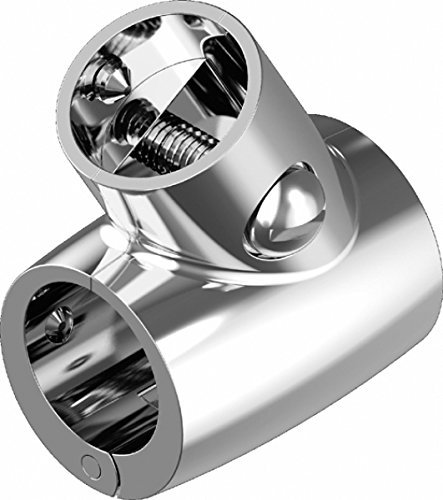 ARBO-INOX T-Stück 60° klappbar Rohrverbinder Relingverbinder für 22 mm und 25 mm Rohr Geländer Handlauf Reling Edelstahl A4 Größe 125mm