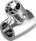 ARBO-INOX T-Stück 60° klappbar Rohrverbinder Relingverbinder für 22 mm und 25 mm Rohr Geländer Handlauf Reling Edelstahl A4 Größe 125mm