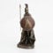 Veronese Leonidas Spartanerkönig mit Speer und Schild aus Kaltgussharz, Antik-Bronzeskulptur, 24 cm