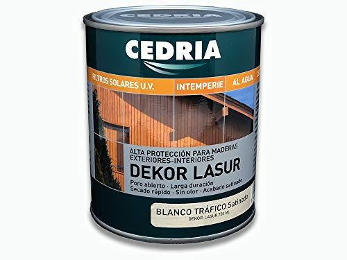 BLANCO TRÁFICO Lasur protector madera exterior al agua Cedria Dekor Lasur 750 ml