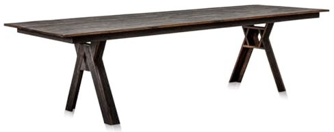 Casa Padrino Luxus Eisenholz Esstisch Dunkelbraun - Luxus Qualität, Grösse:300 x 100 cm
