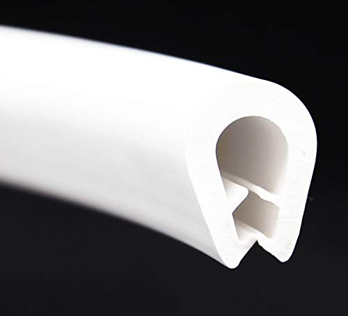 KS-TPE5-8W Kantenschutz aus Thermoplast (TPE) von SMI-Kantenschutzprofi - Klemmbereich 5,0-8,0 mm - Weiß - Klemmprofil - einfache Montage, selbstklemmend ohne Kleber (10 m)