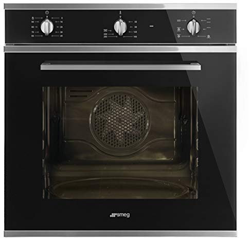 Smeg SF64M3VN - Horno (Medio, Horno eléctrico, 68 L, 63 L, 50 - 250 °C, Negro, Acero inoxidable)