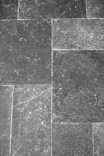 Fliese Marmor Naturstein Nero schwarz anthrazit dunkelgrau Natursteinfliese Römischer Verband Antike Optik Boden - MOSF-45-43000