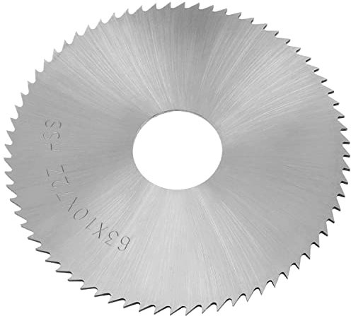 Utoolmart Kreissägeblatt, 63 mm x 16 mm x 1 mm, Hochgeschwindigkeitsstahl, Schlitzsäge, 72 Zähne, zum Schneiden von Schlitzen, Stahl, Kupfer, Metall, Kunststoff, Holz