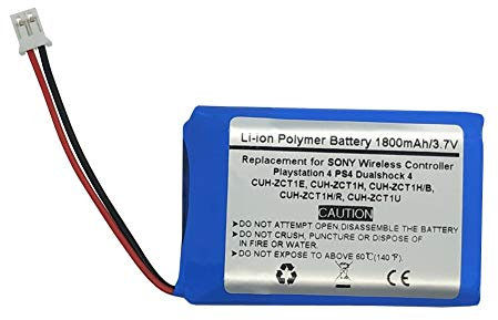 1800mAh 3.7V Ersatz Akku für Sony Playstation PS4 Dualshoc k 4 Wireless Controller Models: CUH-ZCT1E, CUH-ZCT1H, CUH-ZCT1H/B, CUH-ZCT1H/R, CUH-ZCT1U, 2015 & ältere Modelle,lip1522,Big Plug