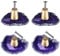 mookaitedecor Set of 4 Purple Agate Drawer Knobs with Screws, Irregular Purple Knobs Natural Crystal Knobs for Cabinet Kitchen Wardrobe Door Decorative Crystal Stone Cupboard Handles Furniture Decor