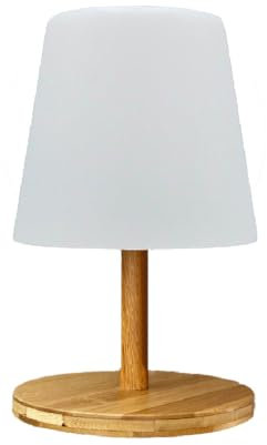 Kabellose dimmbare LED-Tischlampe H25CM STANDY MINI WOOD