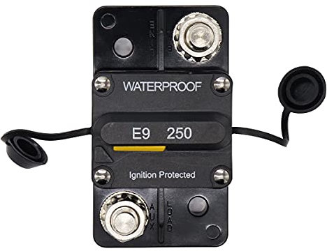 ihreesy Réinitialiser le Disjoncteur, Interrupteur de Réinitialisation du Porte-fusible Porte-fusible de Circuit Etanche 200A