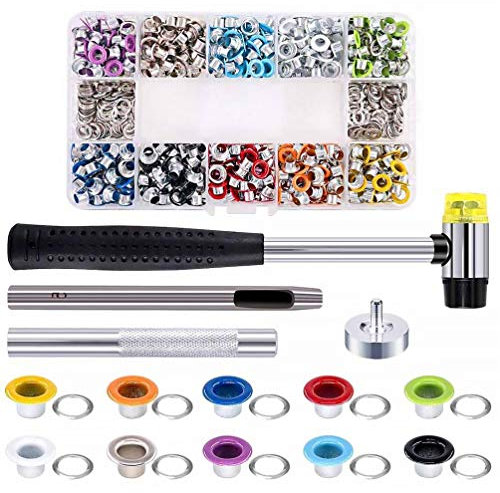 EXCEART Kit De Herramienta Ojetes Botón De Ojales Herramientas De Perforación Ojales Metálicos Cierres Presión
