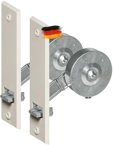 markiso® 2 Stück Rolladen Gurtwickler unterputz Farbe Weiß, Rollladen Aufwickler Lochabstand 160mm | für Maxigurte bis 23mm, Einlassgurtwickler inkl. 4 Abdeckungen