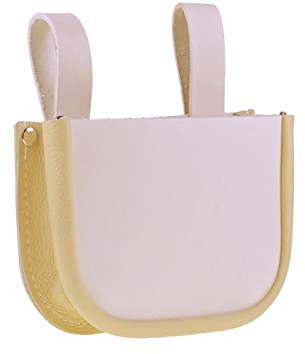 DAKL Nageltasche einfach mit Naht, Koppelzubehör aus Leder, beige, Zimmerer, Dachdecker, Spengler