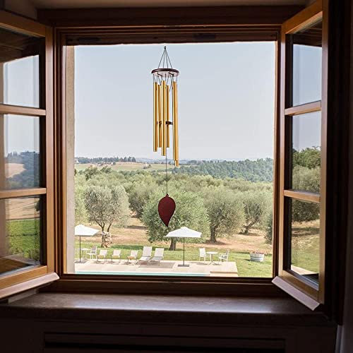 Großes Windspiel aus Holz, Vintage-Design, für Garten, Veranda, Terrasse, Hinterhof